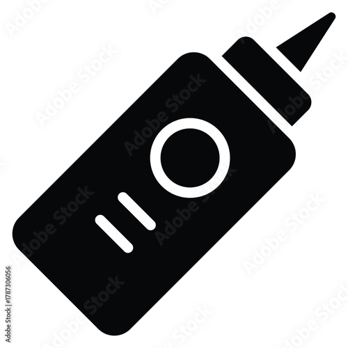 Ketchup Bottle Vector Icon Stock Illustration