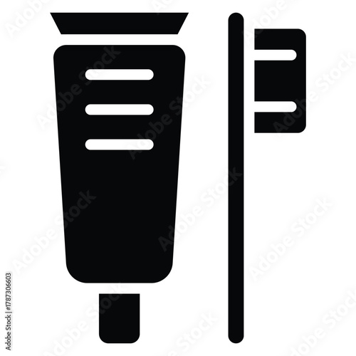 Toothbrush Vector Icon Stock Illustration