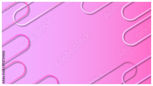 ピンクグラデーションの立体的な斜め楕円フレーム背景