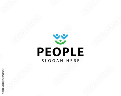 People Check Logo icon design for business success, human good service graphic symbol and health check logo element