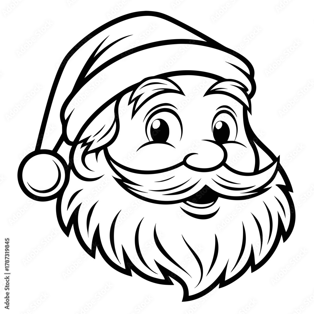 Obraz premium Vector illustration Smiling Santa Claus