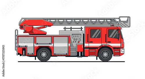 fire truck isolated on white