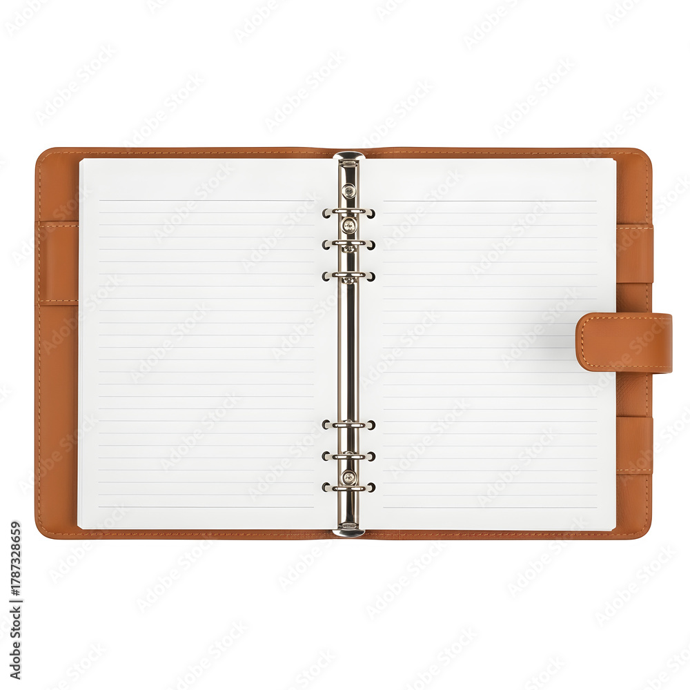 custom made wallpaper toronto digitalOpen ring binder personal organizer with lined paper, perfect for stationery, office, and planning mockups in high-quality PNG format. Isolated on white or transparent background. PNG format.