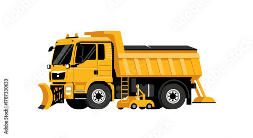 yellow dump truck