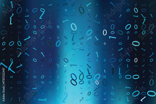 Abstract digital background with binary code falling numbers in matrix style perfect for technology and data concepts EPS vector