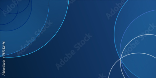 Dark blue 3d circle background with abstract graphic elements for presentation background design. Suit for business, corporate, institution, party, festive, seminar, and talks. Eps 10