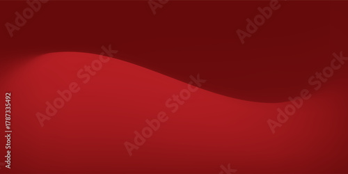 Abstract red gradient background, light and shadow on the backdrop with dimensions, hot tone wall modern red best seller