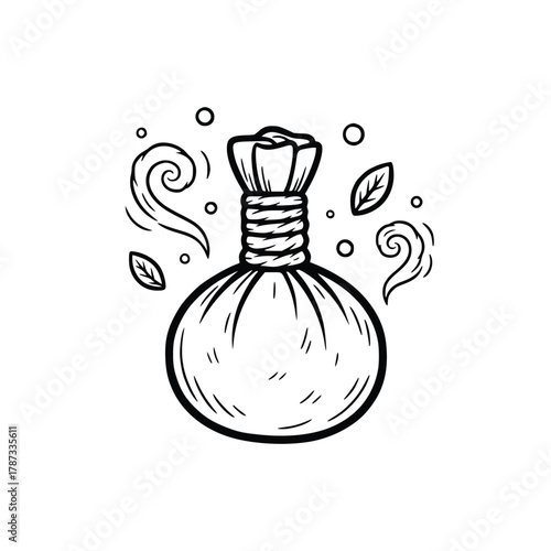 Herbal Compress A Traditional Thai Massage Tool for Relaxation and Wellness.