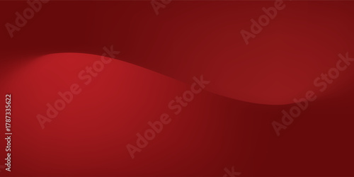 Abstract red gradient background, light and shadow on the backdrop with dimensions, hot tone wall modern red best seller