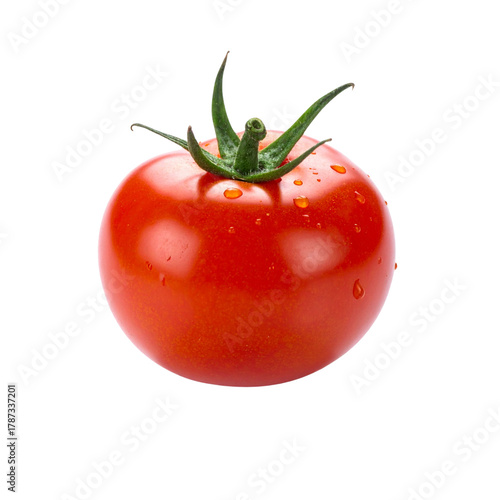 Wallpaper Mural Fresh red ripe tomato, a healthy fruit and vegetable, isolated on a white background Torontodigital.ca