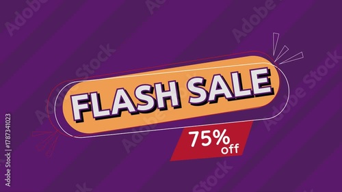 Flash Sale Promotion Motion Graphic with Dynamic Text Animation