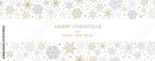 christmas background with snowflakes