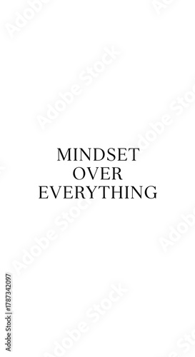 A motivational quote displayed on a plain white background emphasizing the importance of mindset in overcoming challenges and achieving success