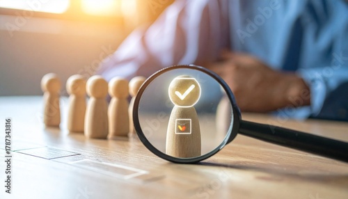Approved candidate highlighted through focused selection.