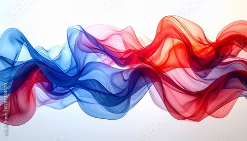 Vibrant Abstract Fluid Art Featuring Dynamic Swirls of Blue, Red, and Purple Colors