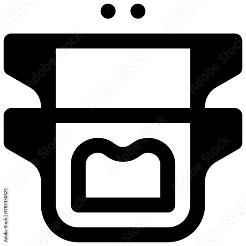 Steam. Outlined stroke vector icon with black-filled details.