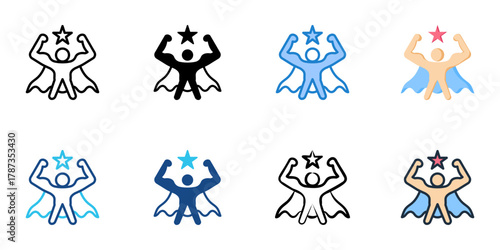 Sovereignty icon set multiple style collection 
