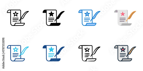 Conservatism icon set multiple style collection 
