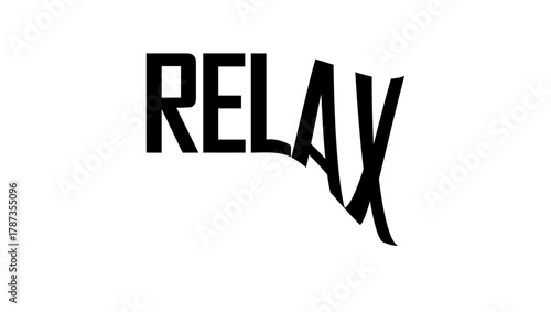 Symbol of relaxation, black isolated silhouette