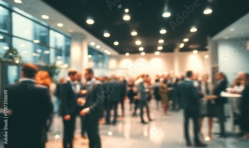 Wallpaper Mural Blurred shot of business people at party in office center. High quality Torontodigital.ca