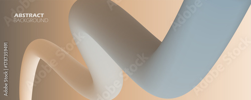 Abstract background. Gradient blend line. Soft color 3d curved shape for creative graphic design. Vector illustration.
