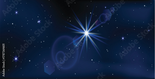  concept of web banner magic color galaxy horizontal space