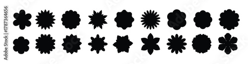 flowers silhouette vector illustration
