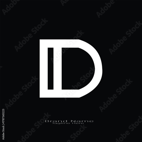 D letter branding logo design with a leaf. And your best choice.	