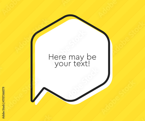 Speech bubble. Space for quote text, frame message