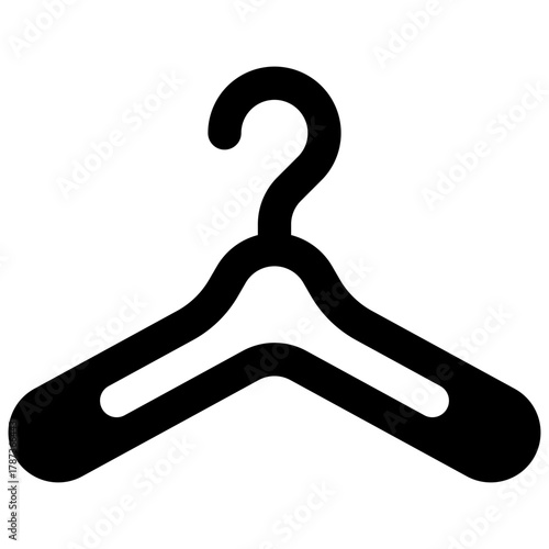 Cloakroom. Outlined stroke vector icon with black-filled details.