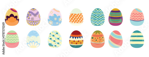 hand drawn easter eggs