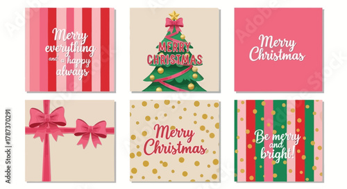 Festive Christmas Card Collection Cheerful Holiday Greetings
