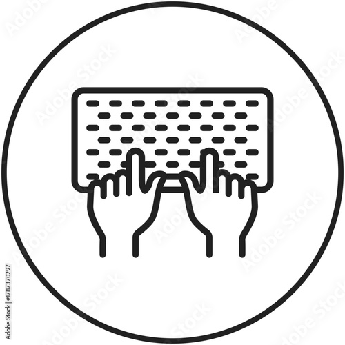 Typing hands icon