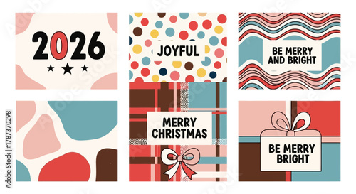 Festive Holiday Greetings Cheerful Christmas & New Year Card Designs