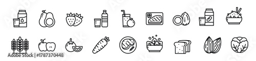 Healthy Food outline icon and symbol for website, application