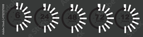 hours clock arrow symbol work time