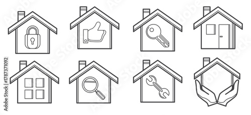 housing icon vector