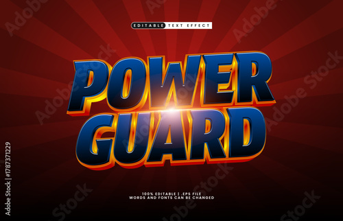 power guard editable power text effect with bold and dynamic look