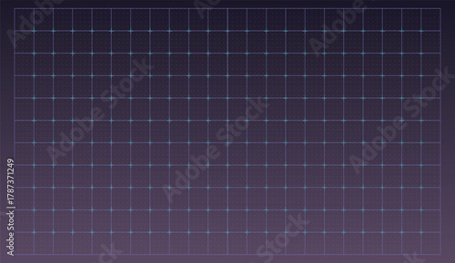  hud grid game panel graph with dots lines digital screen