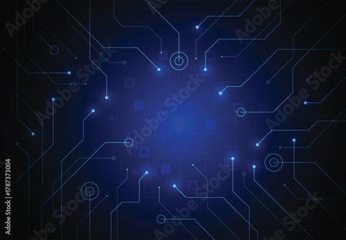 Abstract technology background and network connection. Vector illustration