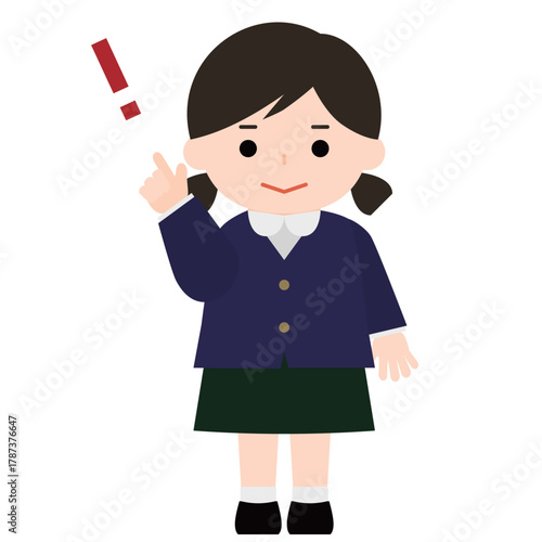 気づきを得た女の子