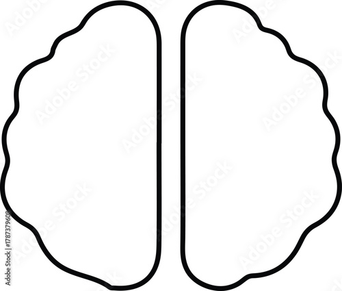 Creative Brain Outline Anatomy Symbol Intelligence Mind Idea Solution Cerebrum Creative Thinking Mental Health Concept Innovation Cognitive Psychology Neurology