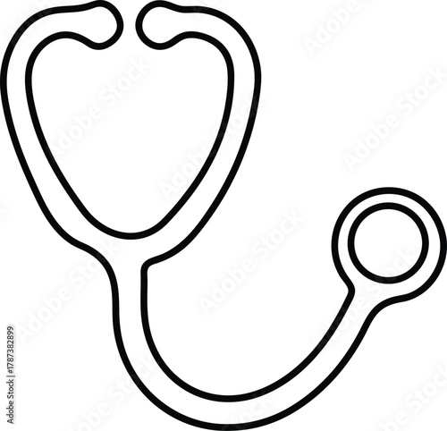Stethoscope Health Care Tool Outline On Transparent Background Vector Illustration Stock Image