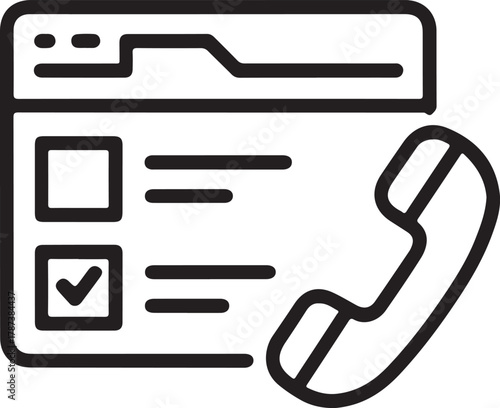 Website contact form with phone icon for customer support