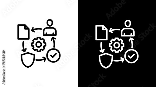 Recovery Plan Testing  White Icon Set Design