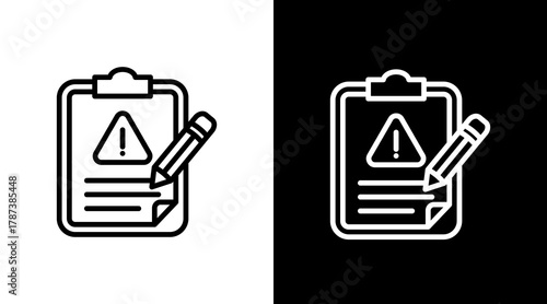 Incident Reporting  White Icon Set Design