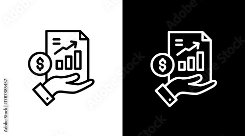 Financial Preparedness  White Icon Set Design