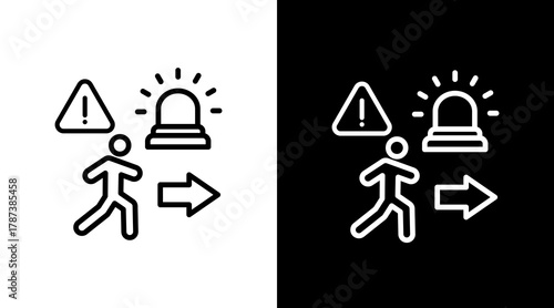 Crisis Preparedness  White Icon Set Design