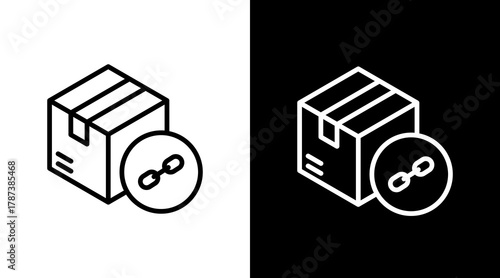 Supply Chain Resilience  White Icon Set Design