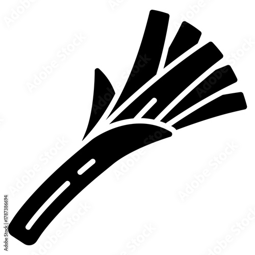 leek vector icon. Vegetable icon solid style. perfect use for logo, presentation, website, and more. modern icon design glyph style